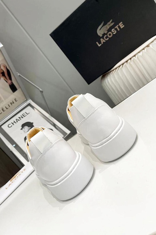 Кожаные кроссовки Lacoste logo-plaque - White