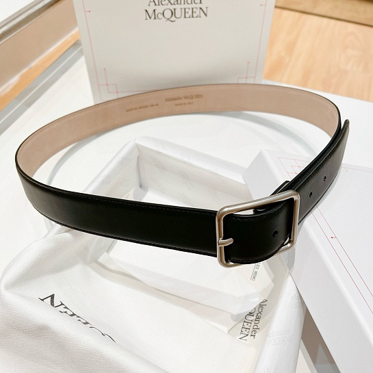 Кожаный ремень Alexander McQueen Premium (ширина 3.5 см)