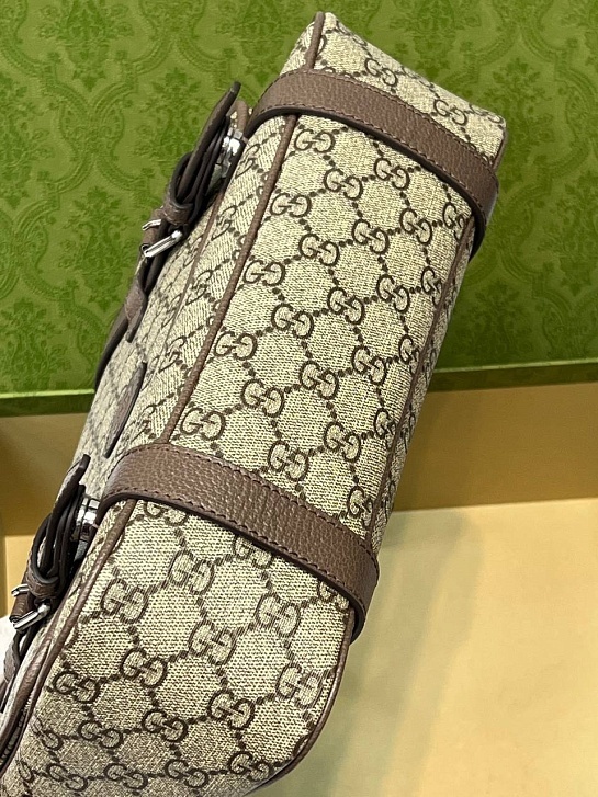 Кожаная сумка-мессенджер Gucci GG Premium 28x20x8 см - Beige