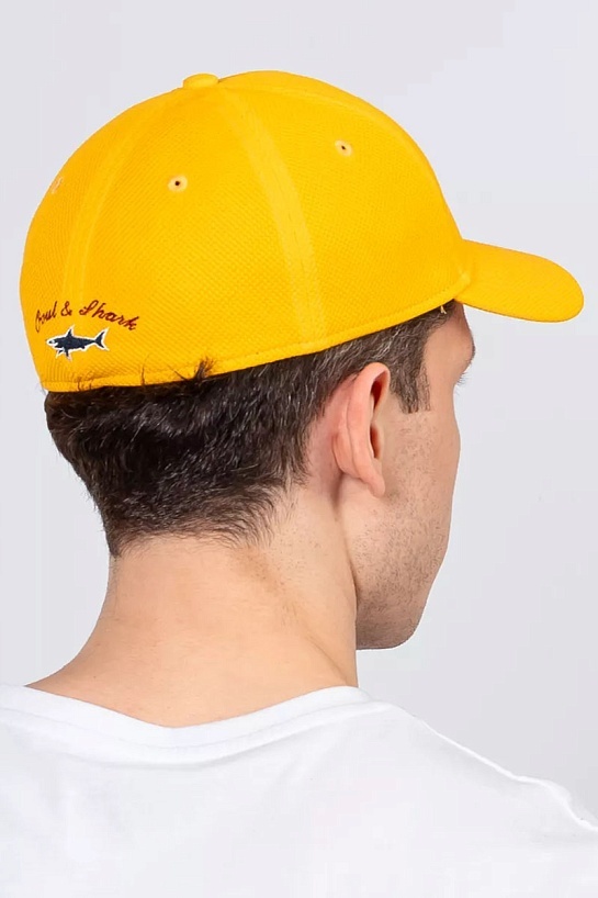 Мужская жёлтая бейсболка Paul & Shark logo-embroidered