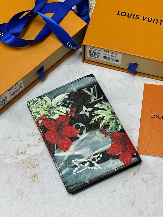 Кожаная обложка для паспорта Louis Vuitton Premium 10x14x2.5 см