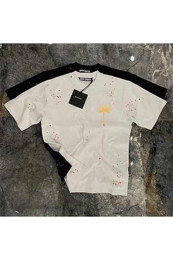 Оверсайз футболка Palm Angels paint splatter - White   
