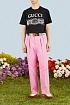 Чёрная оверсайз футболка Gucci Double G