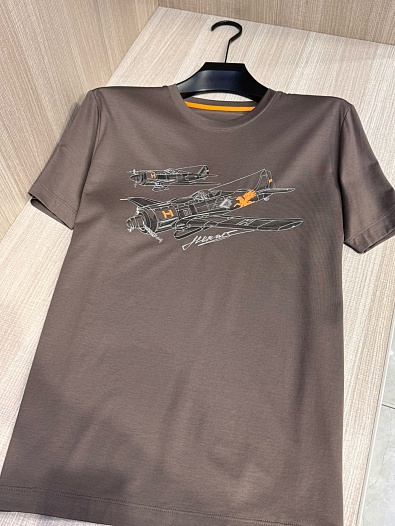 Мужская футболка Hermes Premium - Brown   