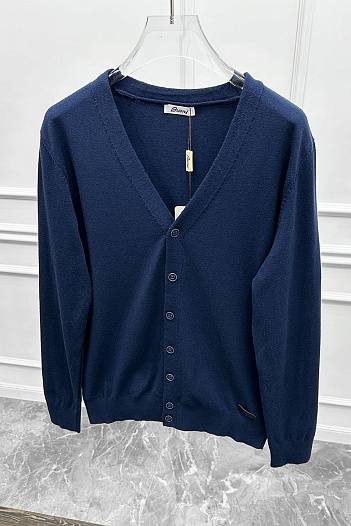 Мужской кардиган Brioni logo-detail - Navy   