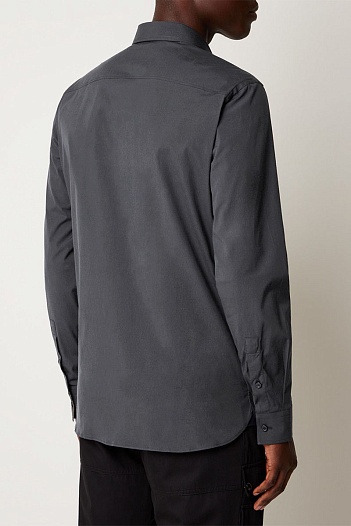 Мужская рубашка Burberry logo-embroidered - Grey   