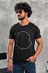Чёрная брендовая футболка Moncler Logo Outline
