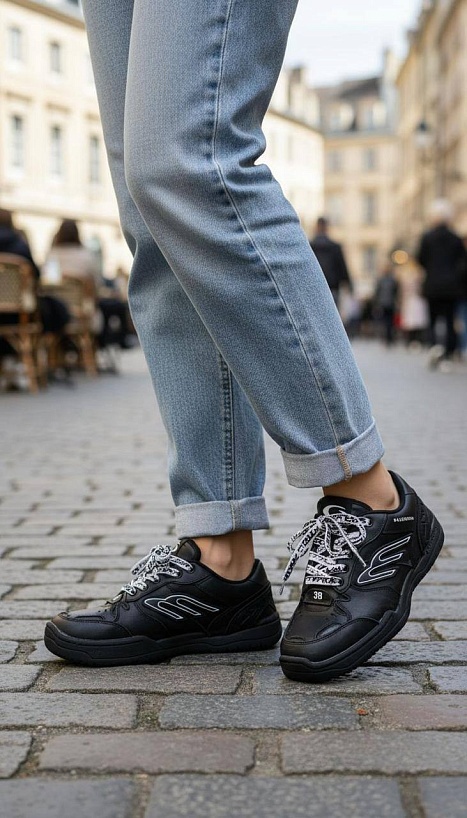 Женские кожаные кроссовки Balenciaga Hamptons Worn-Out premium