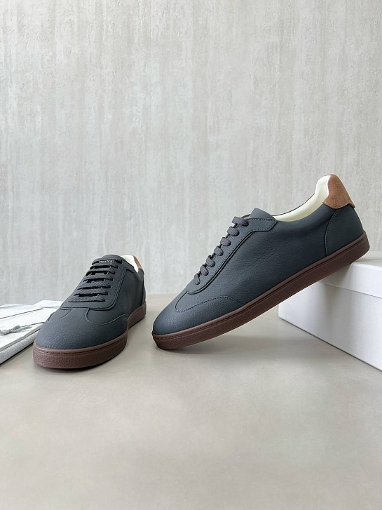 Мужские кожаные кроссовки Brunello Cucinelli Premium