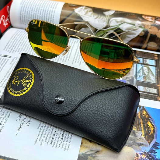 Солнцезащитные очки Ray-Ban Aviator Large Metal - Orange Mirrored   