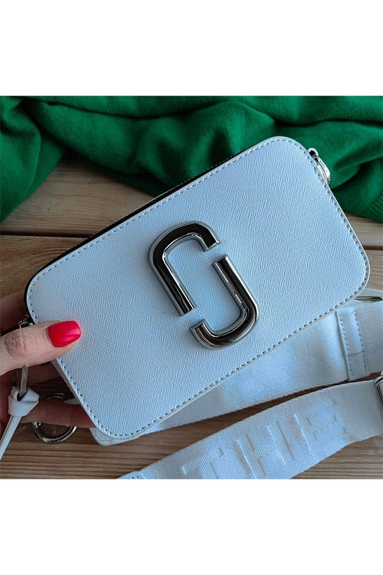 Кожаная сумка Marc Jacobs Snapshot 19x11 см - White