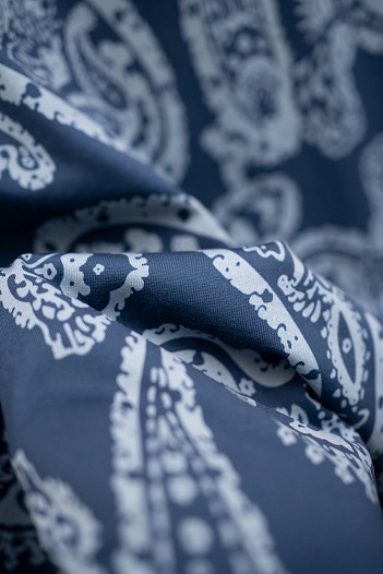 Синяя футболка с узором пейсли Etro Premium   