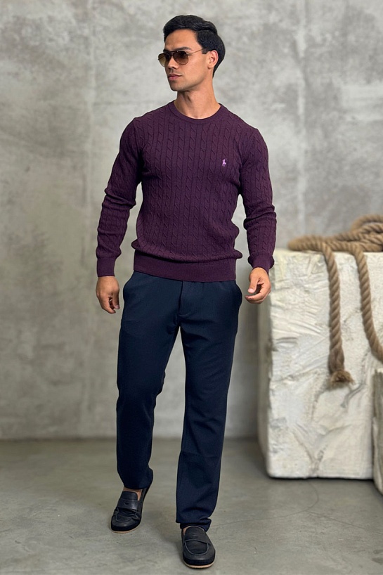 Мужской джемпер Polo Ralph Lauren cable-knit - Purple
