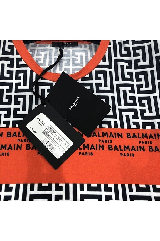 Мужская футболка Balmain monogram-print
