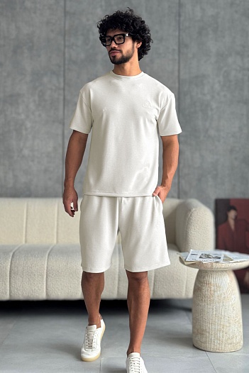Мужская бежевая футболка Loro Piana   