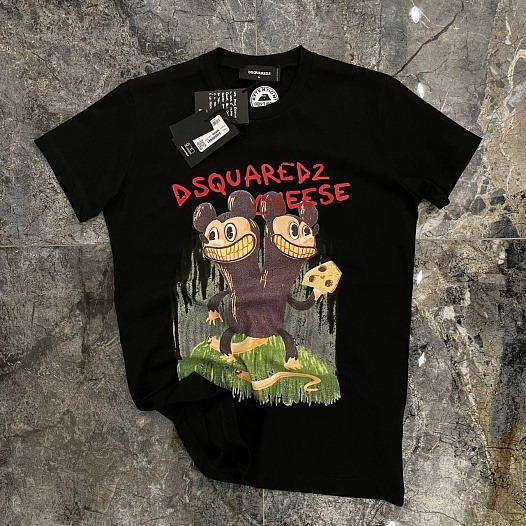 Мужская футболка Dsquared2 Cheese - Black   