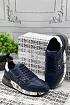 Кожаные кроссовки с мехом Premiata Mick - Navy / White