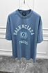 Синяя оверсайз футболка Balenciaga College est.1917