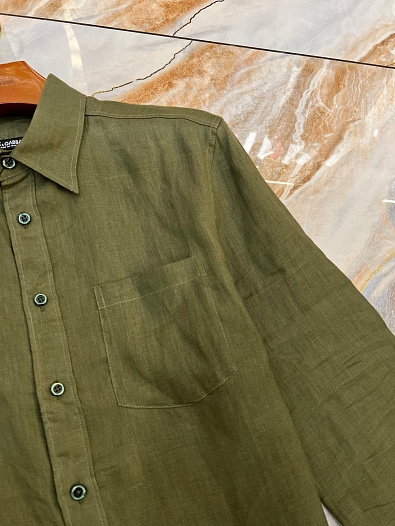 Льняная рубашка Dolce & Gabbana Premium - Khaki   