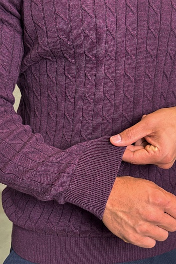 Мужской джемпер Polo Ralph Lauren cable-knit - Purple   