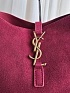 Женская розовая замшевая сумка Yves Saint Laurent 37x29 см