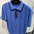 Мужское синее поло Loro Piana zip-neck