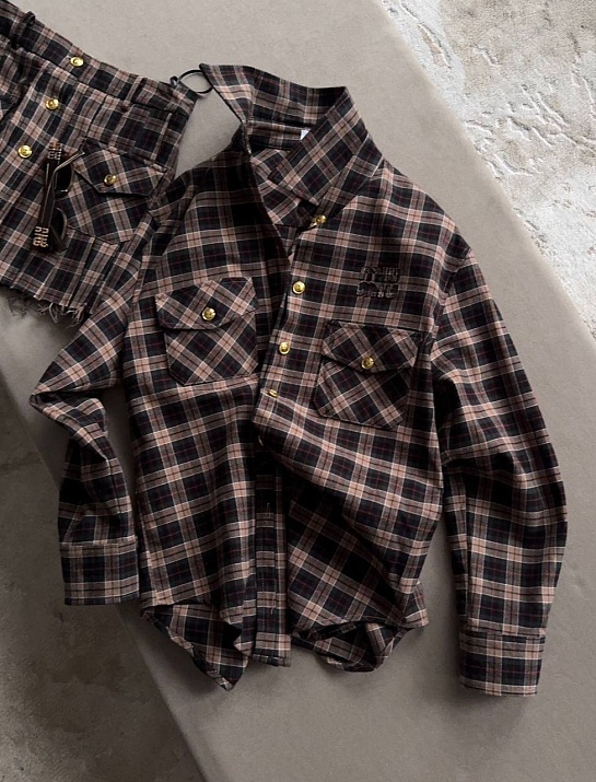 Женский костюм в клетку MIU MIU