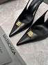 Женские кожаные туфли на каблуке Balenciaga premium