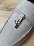 Женские замшевые лоферы Loro Piana Open Walk Premium - Grey