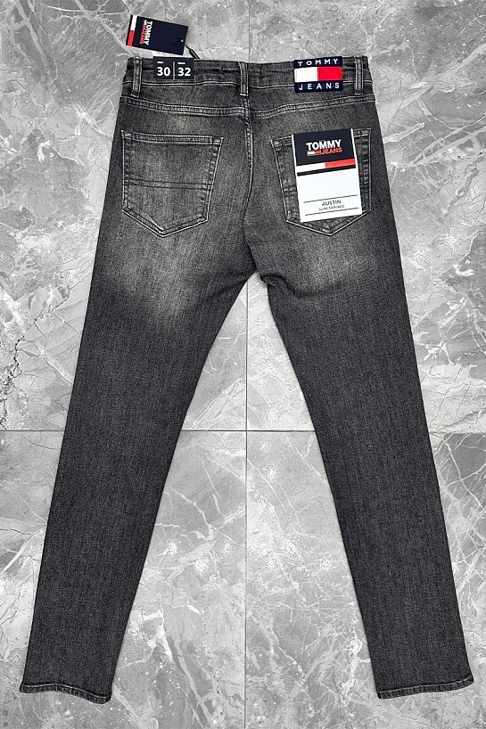 Мужские тёмно-серые джинсы Tommy Hilfiger Austin Slim Tapered
