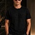 Мужская чёрная футболка Fendi FF pressed logo
