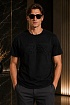 Мужская чёрная футболка Fendi FF pressed logo