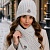 Комплект из шапки и шарфа светло-серого цвета Moncler logo-patch