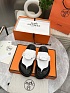 Женские кожаные шлёпанцы Hermes Empire premium
