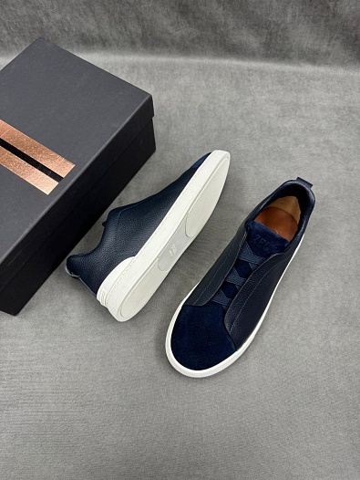 Мужские кроссовки Ermenegildo Zegna Triple Stitch - Navy   