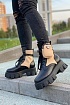 Кожаные женские ботинки Prada - Black / Beige