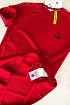 Мужская брендовая футболка Moncler Rubber Logo - Red
