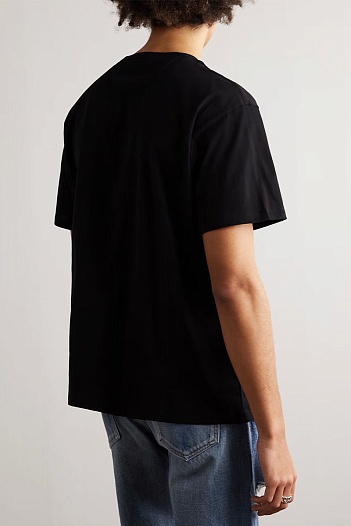 Мужская чёрная футболка Celine logo-print   