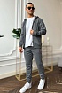 Серый спортивный костюм Moncler logo-embroidered