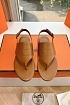 Женские кожаные сандалии Hermes Premium - Brown