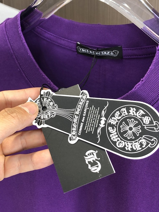 Фиолетовая оверсайз футболка Chrome Hearts Premium