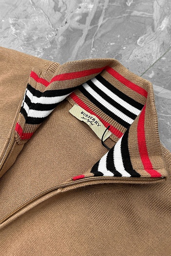Мужской джемпер Burberry quarter-zip - Brown   