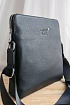 Кожаная чёрная сумка-планшет Montblanc 27x26 см