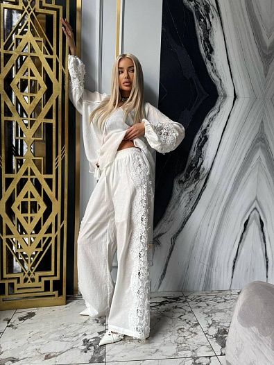 Женский костюм белого цвета Zimmermann   