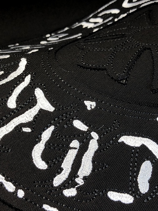 Чёрная оверсайз футболка Chrome Hearts Premium