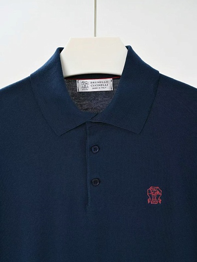 Мужское синее поло Brunello Cucinelli premium   