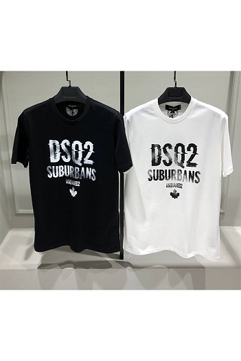 Мужская чёрная футболка Dsquared2 Suburbans   