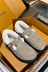 Женские меховые лоферы Louis Vuitton Colorado Comfort Mary Jane premium
