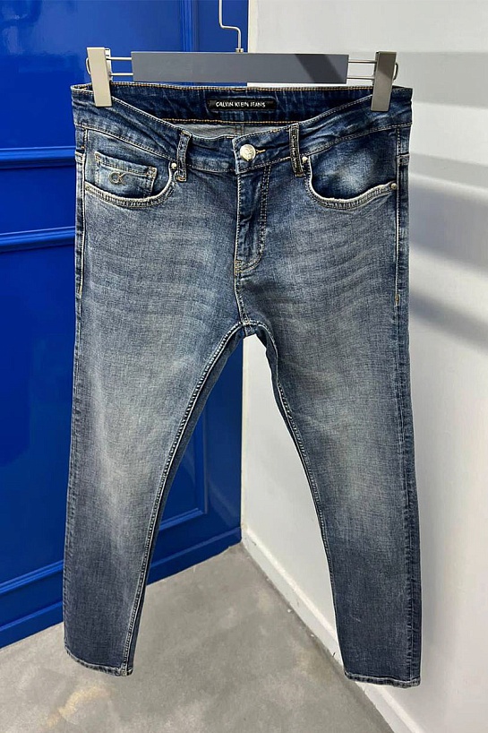 Мужские синие джинсы Calvin Klein logo-plaque