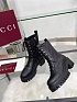 Женские кожаные ботинки Gucci Double G